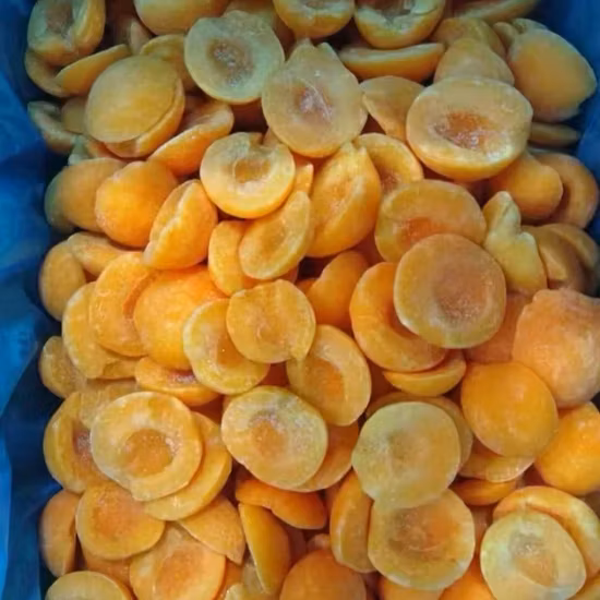 Fruits IQF en gros en vrac, moitié d'abricot congelé pour l'exportation depuis le fournisseur chinois